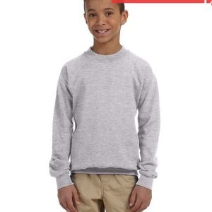 ☀️ 3/$15 Gildan Blank Youth Crewneck Sweatshirt Sport Grey